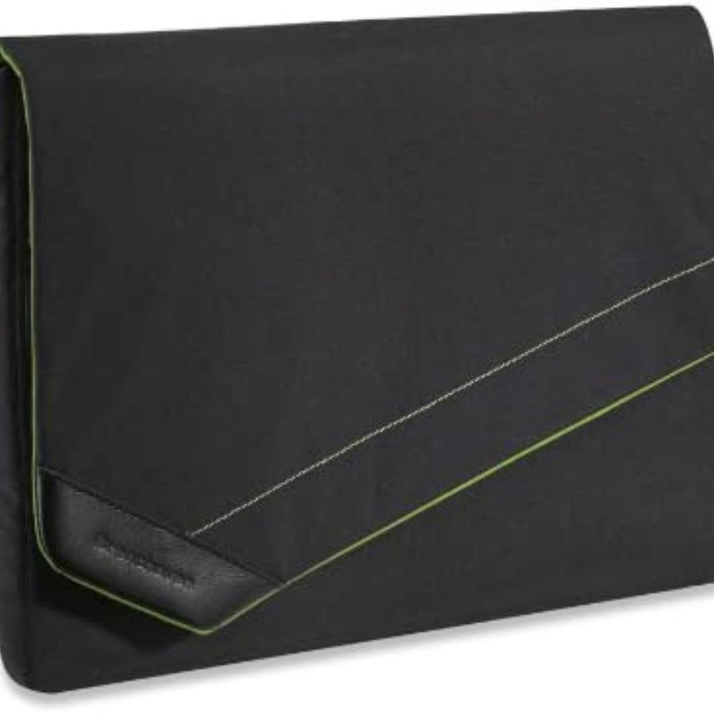 Brenthaven Elite II Laptop Sleeve Shoulder Bag - Black/Green